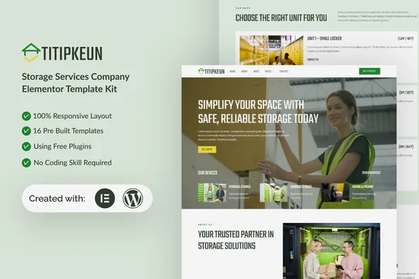 titipkeun storage service company elementor template kit 1