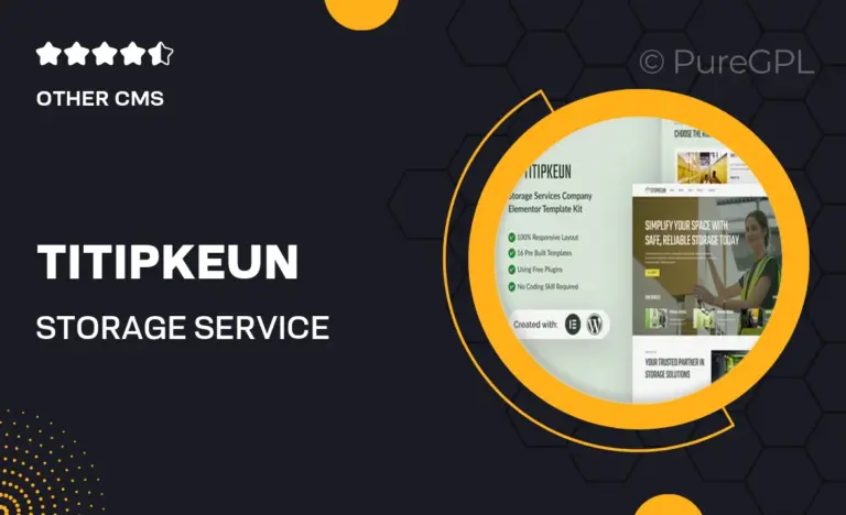 titipkeun storage service company elementor template kit