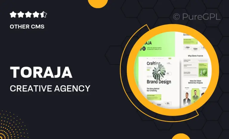 toraja creative agency elementor template kit