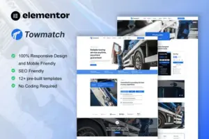 TowMatch – Towing Services Elementor Pro Template Kit