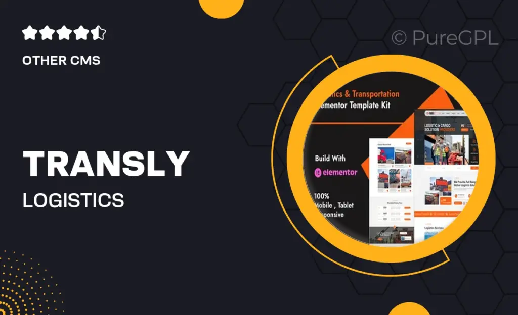 Transly – Logistics & Transportation Elementor Template Kit 32 Transly – Logistics & Transportation Elementor Template Kit