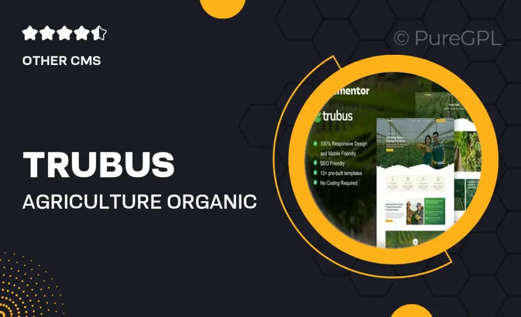Trubus – Agriculture & Organic Farming Elementor Pro Template Kit 12 Trubus – Agriculture & Organic Farming Elementor Pro Template Kit