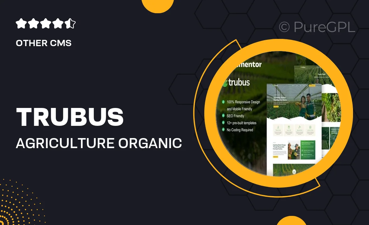 Trubus – Agriculture & Organic Farming Elementor Pro Template Kit
