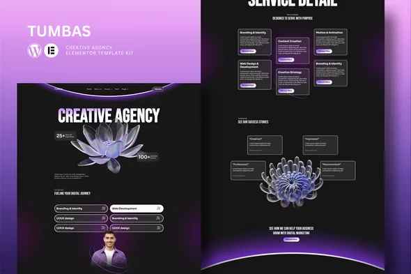 tumbas creative agency elementor template kit 1
