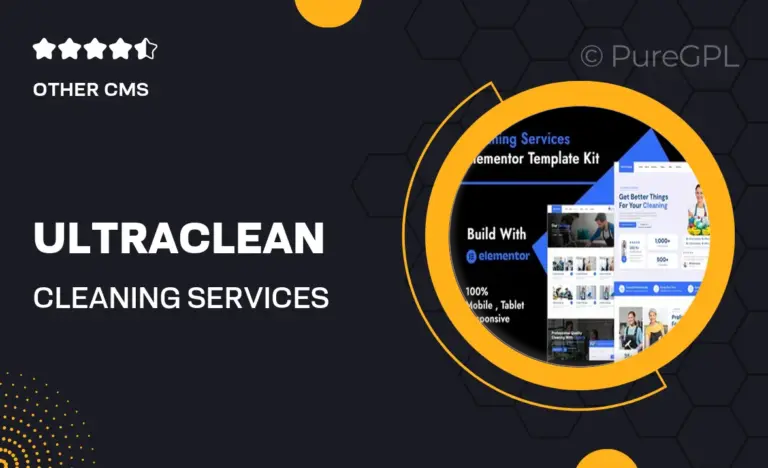 ultraclean cleaning services elementor template kit
