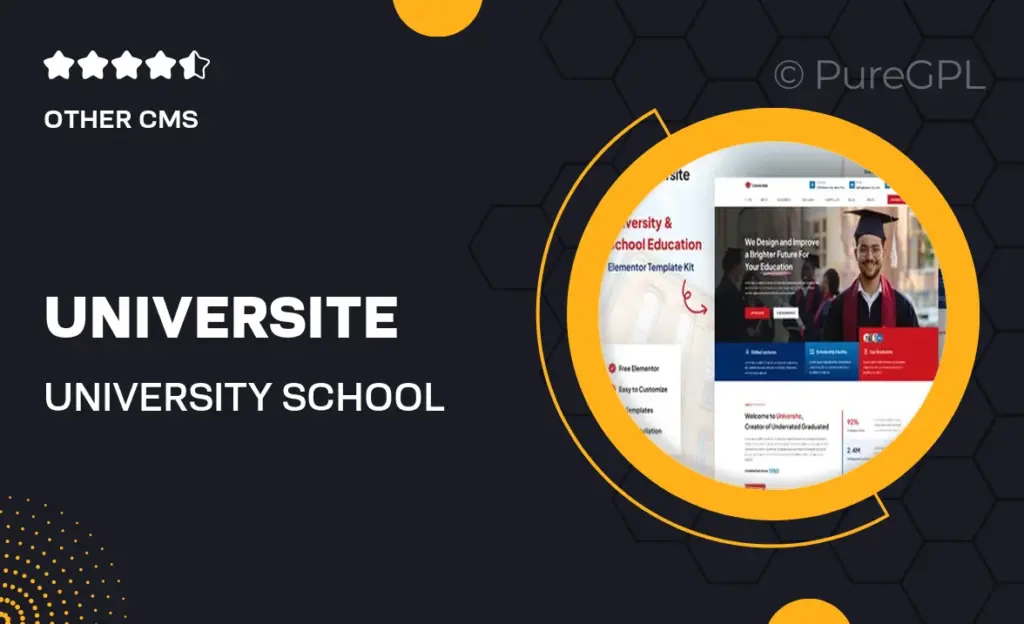 Downloads 14 Universite – University & School Education Elementor Template Kit