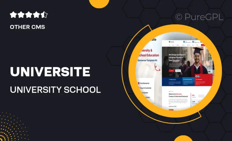 universite university school education elementor template kit