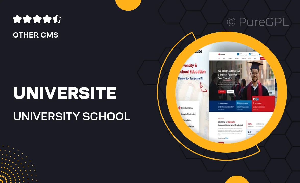 Universite – University & School Education Elementor Template Kit