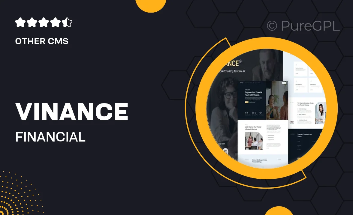 Vinance – Financial Consulting Elementor Template Kit
