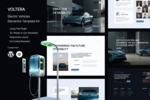 Voltera – Electric Vehicles Elementor Template Kit