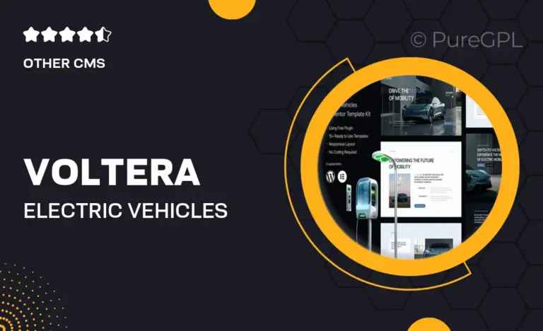 voltera electric vehicles elementor template kit