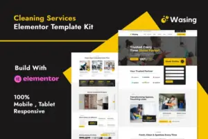 Wasing – Cleaning Services Elementor Template Kit