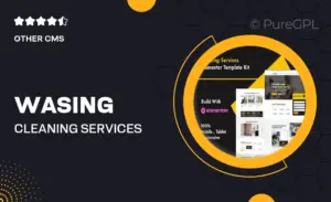 Wasing – Cleaning Services Elementor Template Kit