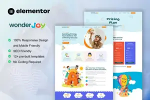 WonderJoy – Kindergarten & Child Care Elementor Pro Template Kit