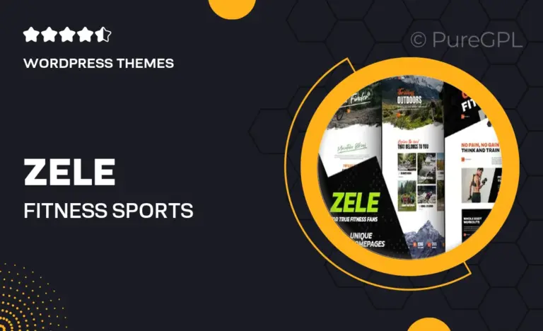 zele fitness sports wordpress theme