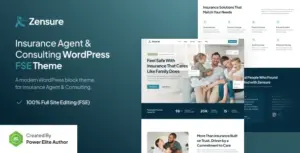Zensure – Insurance Agent & Consulting Gutenverse FSE WordPress Theme