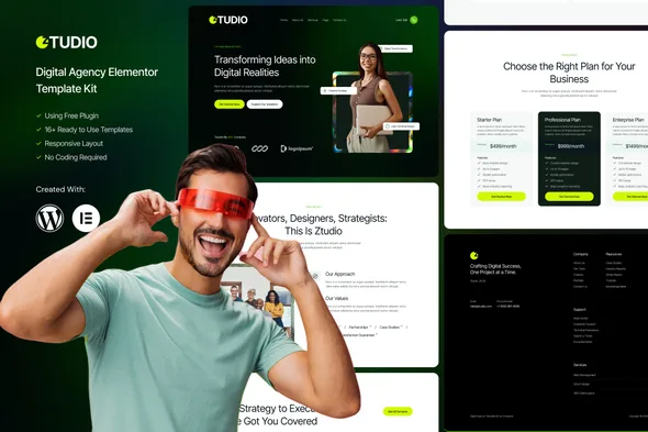 ztudio digital agency elementor template kit 1