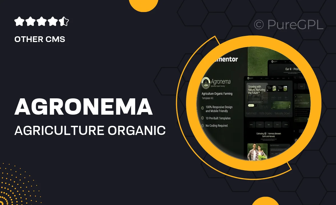 Agronema – Agriculture Organic Farming Elementor Template Kit