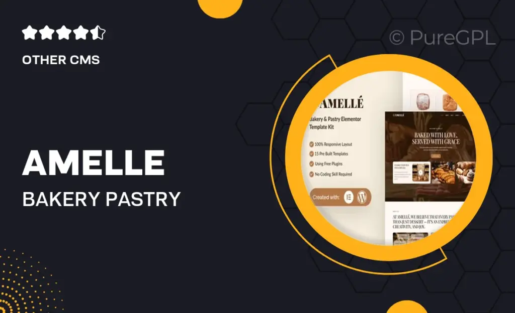 Amelle – Bakery & Pastry Elementor Template Kit