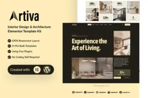Artiva – Interior Design & Architecture Elementor Template Kit