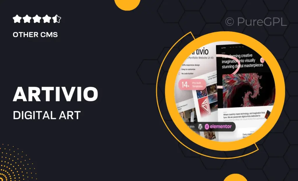 Artivio – Digital Art Portfolio Elementor Template Kit