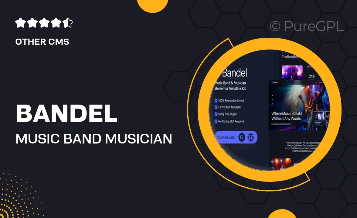 Bandel – Music Band & Musician Elementor Template Kit