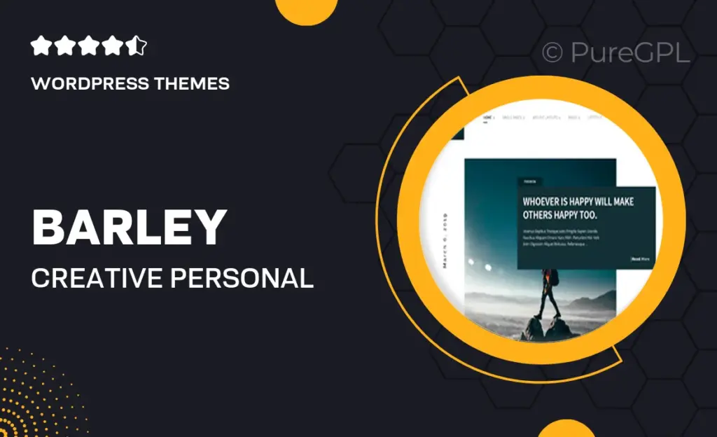 Barley – Creative Personal WordPress Blog Theme