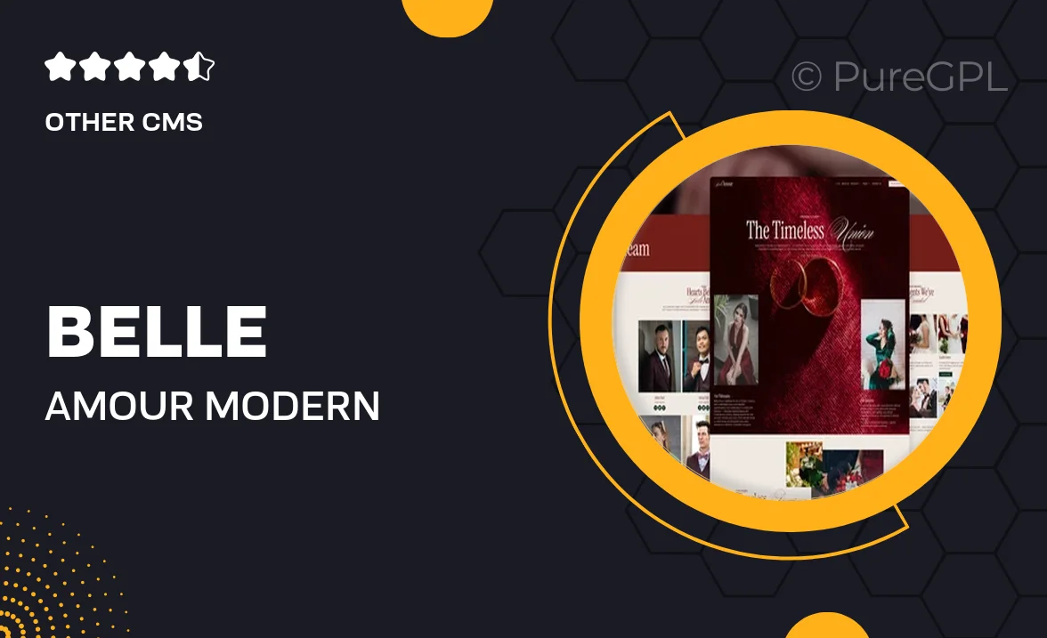 Belle Amour – Modern Elegant Wedding Planner Elementor Template Kit