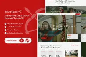 Bowmaster – Archery Club & Courses Elementor Template Kit