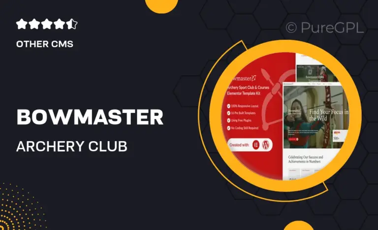 bowmaster archery club courses elementor template kit