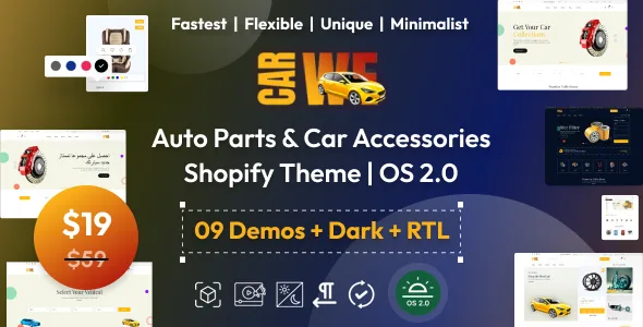 carwe auto parts car accessories shopify theme 1