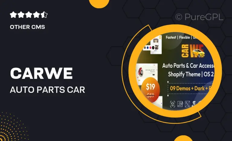 carwe auto parts car accessories shopify theme