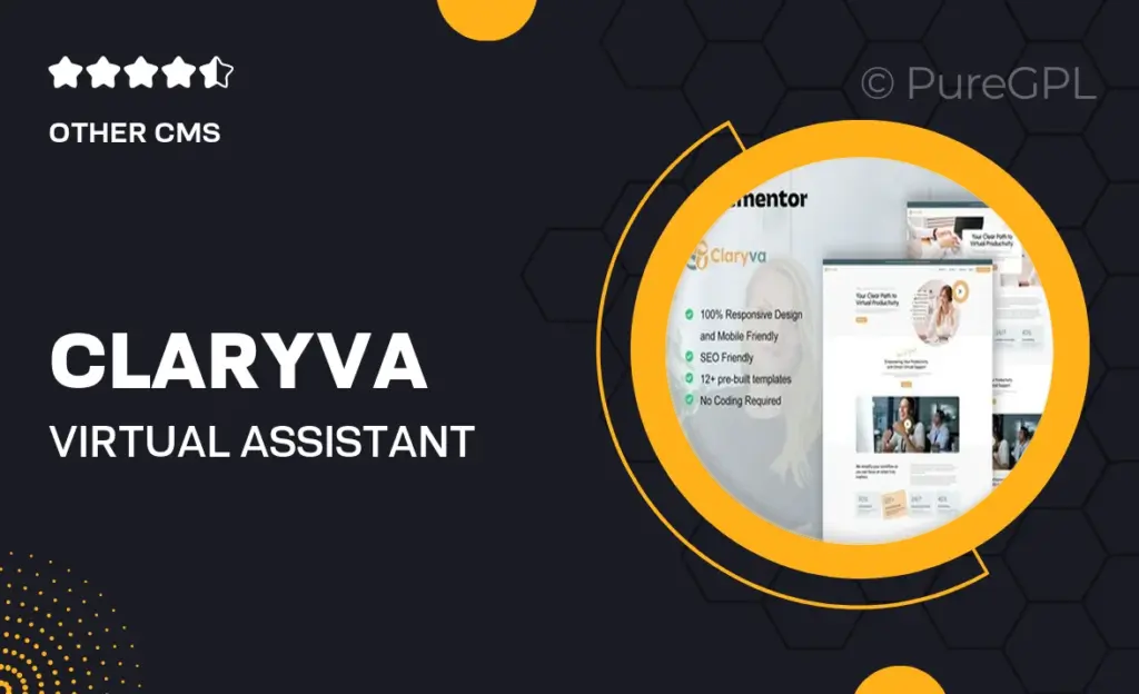 Claryva – Virtual Assistant Elementor Template Kit