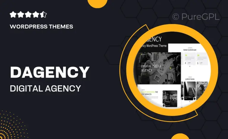 dagency digital agency wordpress theme