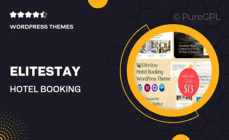 elitestay hotel booking wordpress theme