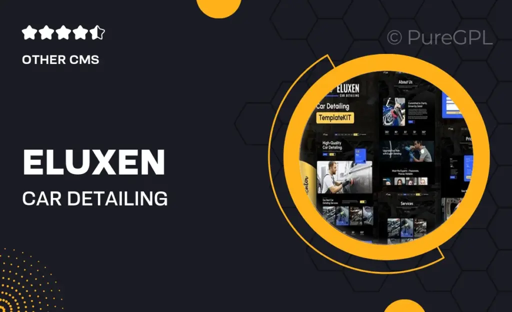 Eluxen – Car Detailing Services Elementor Template Kit