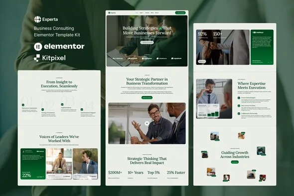 experta business consulting elementor template kit 1