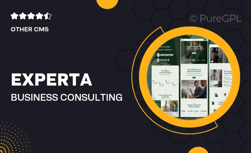 Experta – Business Consulting Elementor Template Kit