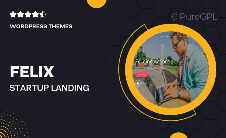 felix startup landing page wordpress theme