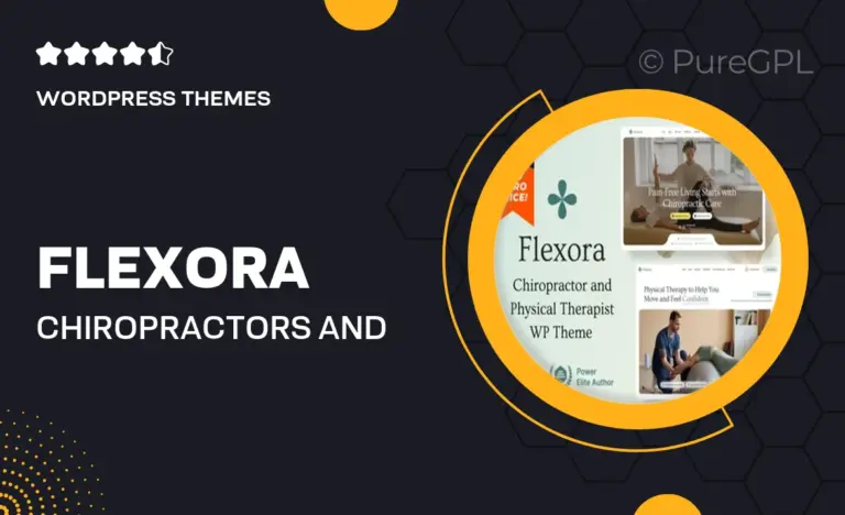 flexora chiropractors and physical therapists wordpress theme