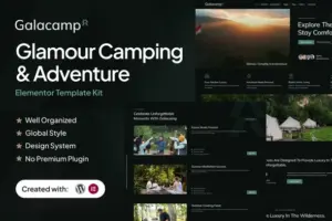 Galacamp – Glamour Camping & Adventure Elementor Template Kit
