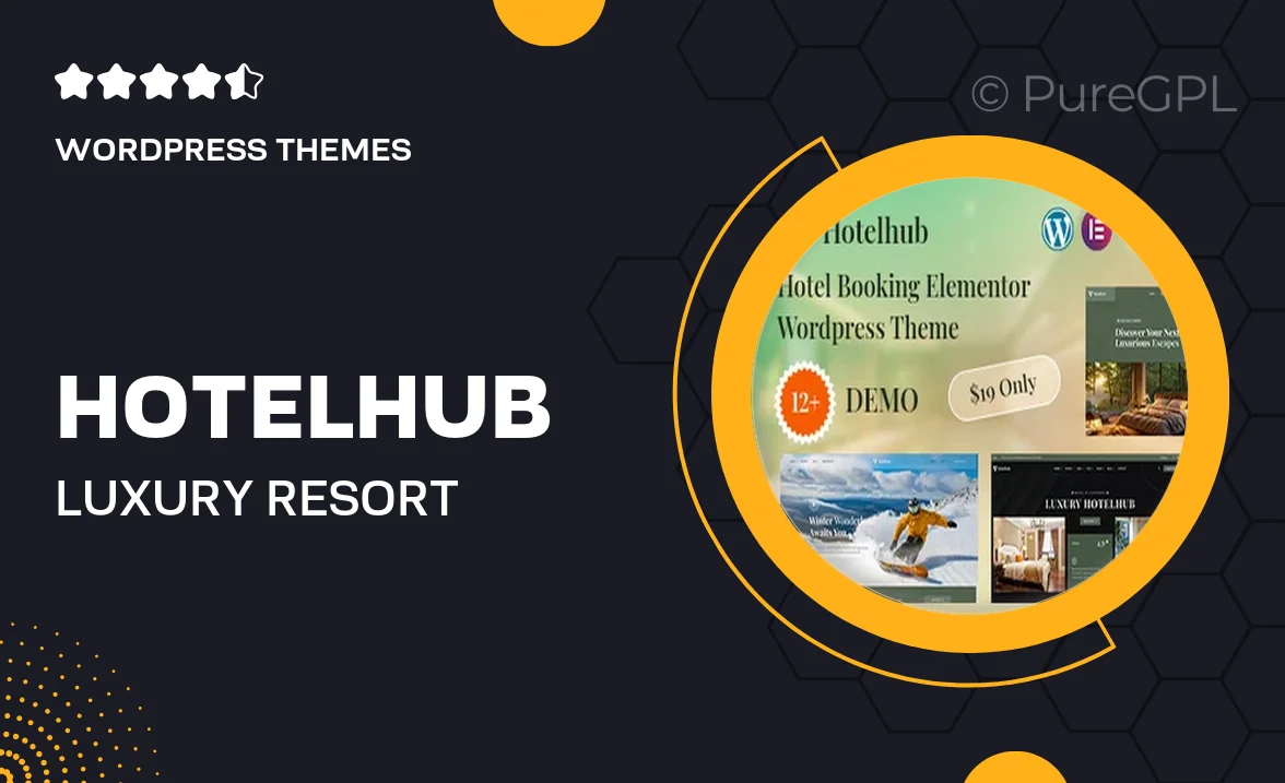 Hotelhub – Luxury & Resort Booking WordPress Theme
