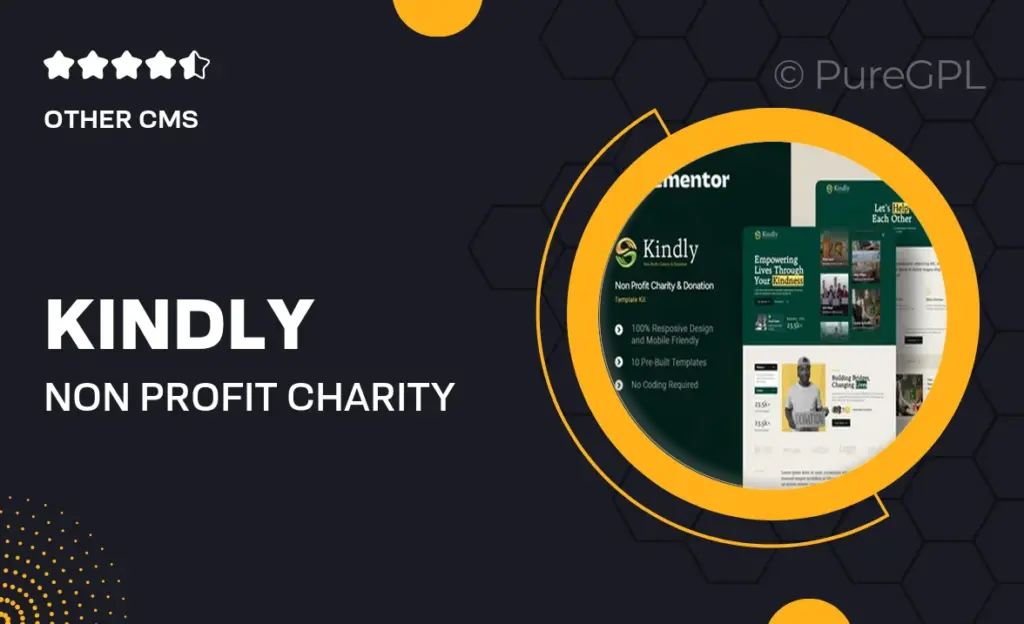 Kindly – Non Profit Charity & Donation Elementor Template Kit