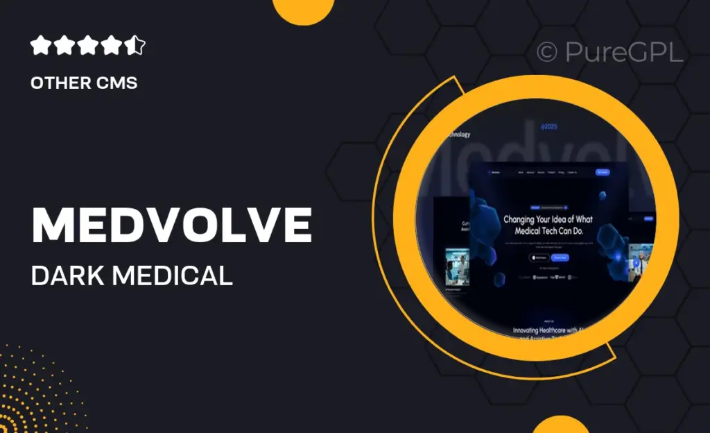 Medvolve – Dark Medical Assistive Technology Website Elementor Template Kits