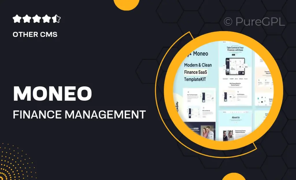 Moneo – Finance Management Elementor Template Kit