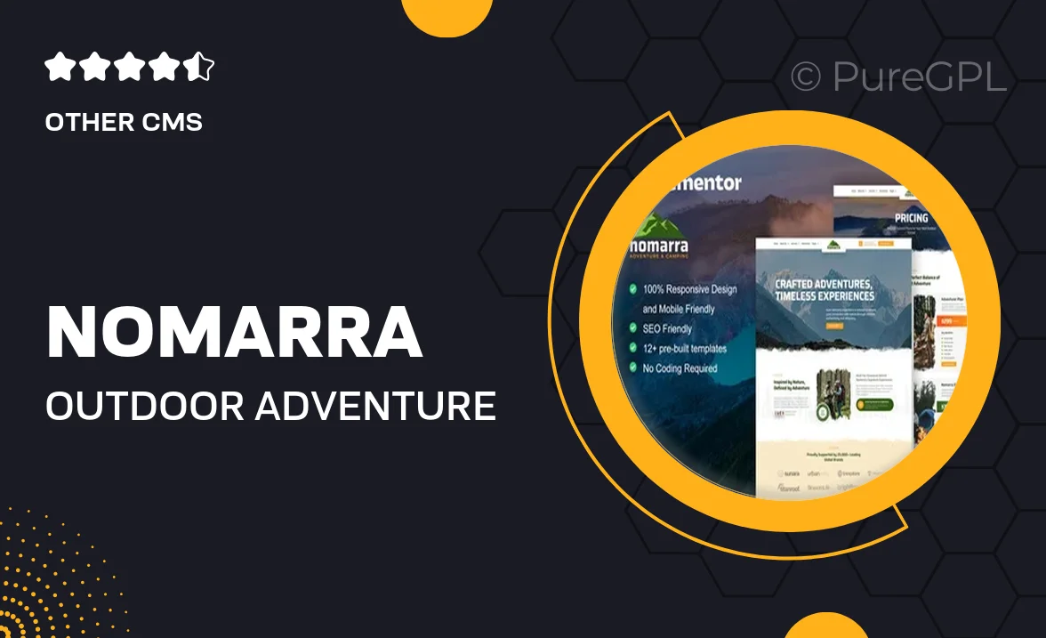 Nomarra – Outdoor Adventure & Camping Elementor Pro Template Kit