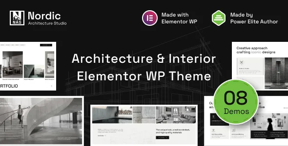 nordic architecture interior design wordpress theme 1