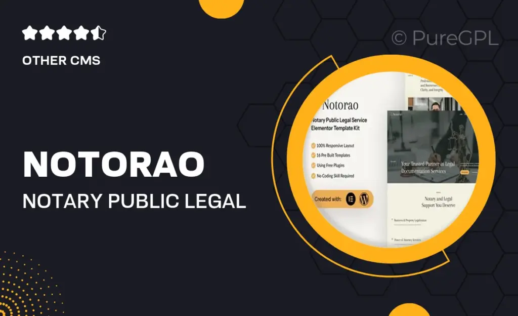 Notorao – Notary Public Legal Service Elementor Template Kit