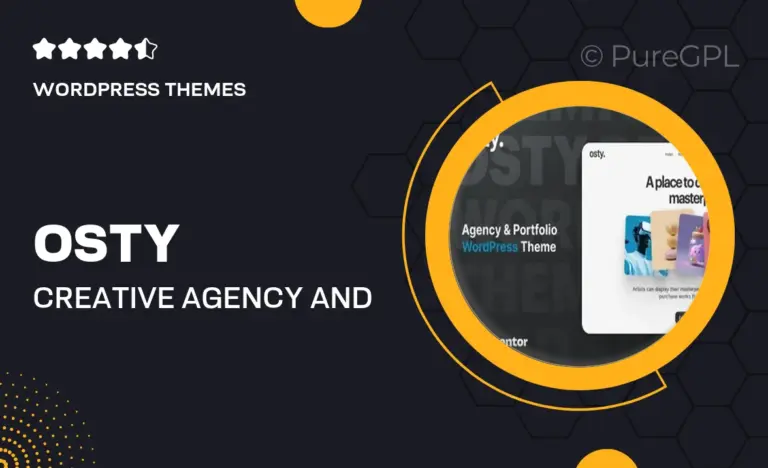 osty creative agency and portfolio theme