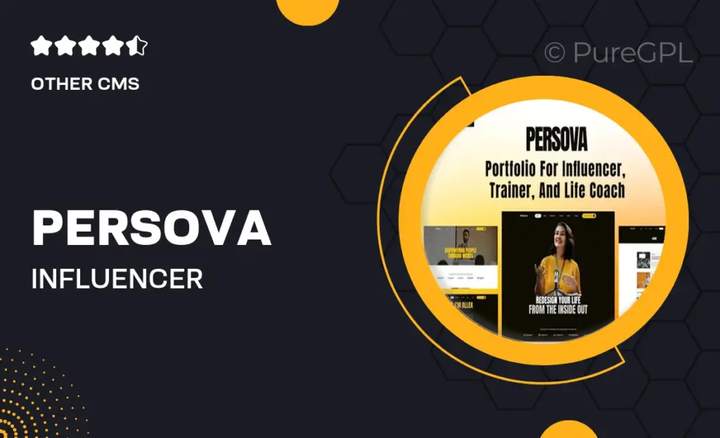 Persova – Influencer Portfolio Elementor Template Kit